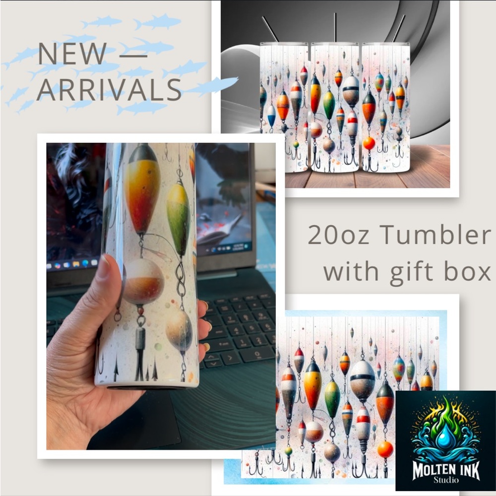 20oz Tumbler The Perfect Catch for Any Angler!